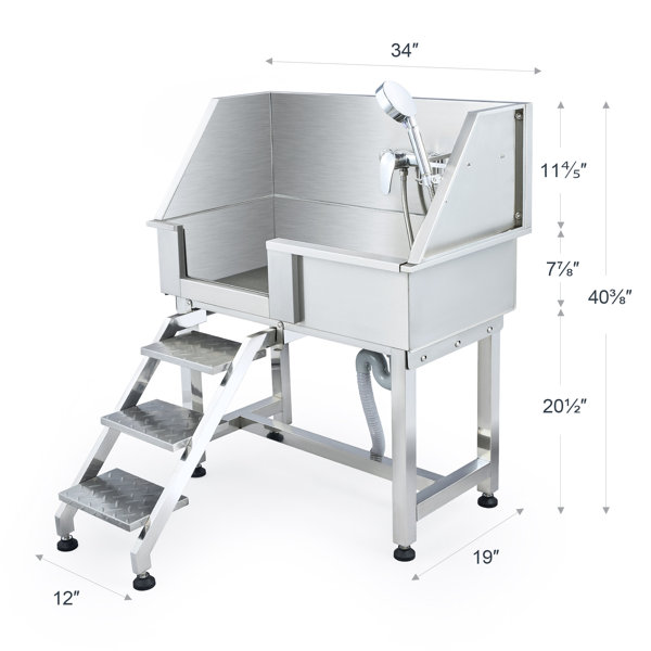 COZ Stainless Steel Dog Bathtub and Grooming Tub & Reviews Wayfair